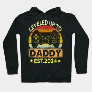 leveled up to daddy est 2024 Hoodie